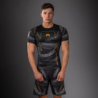 Рашгард - Venum Matupa Short Sleeve Rashguard - Black/Grey/Gold​